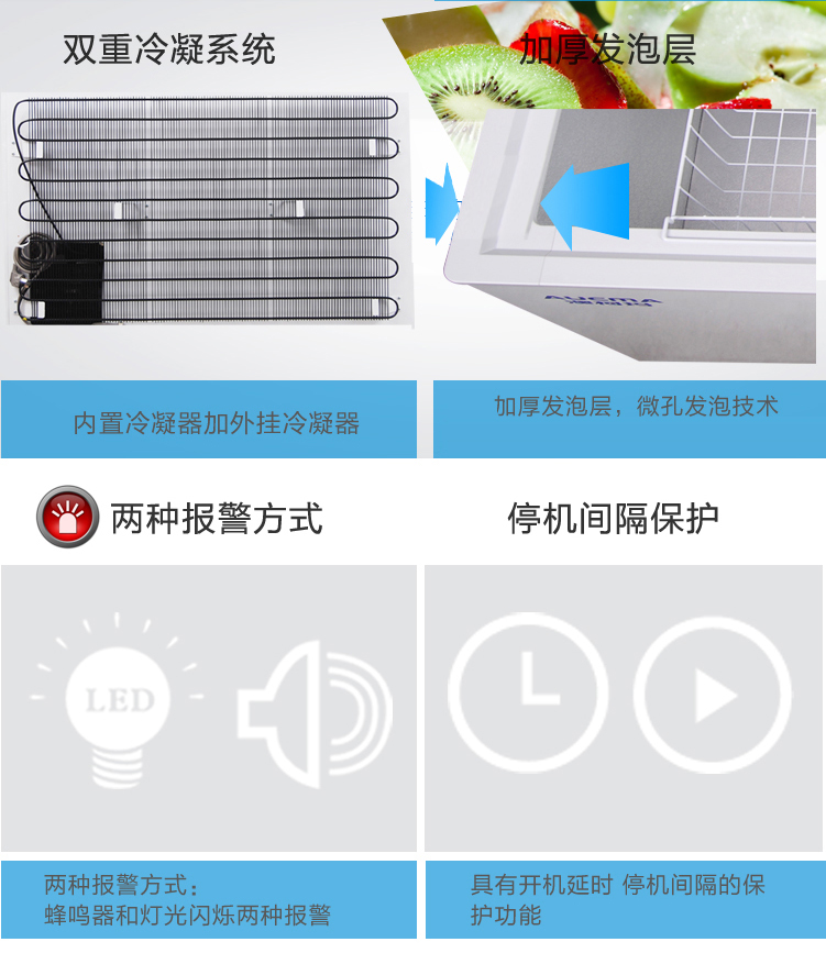 Aucma澳柯玛DW-40W390 -40℃度低温冰柜冷冻冰箱 保存箱冷藏箱